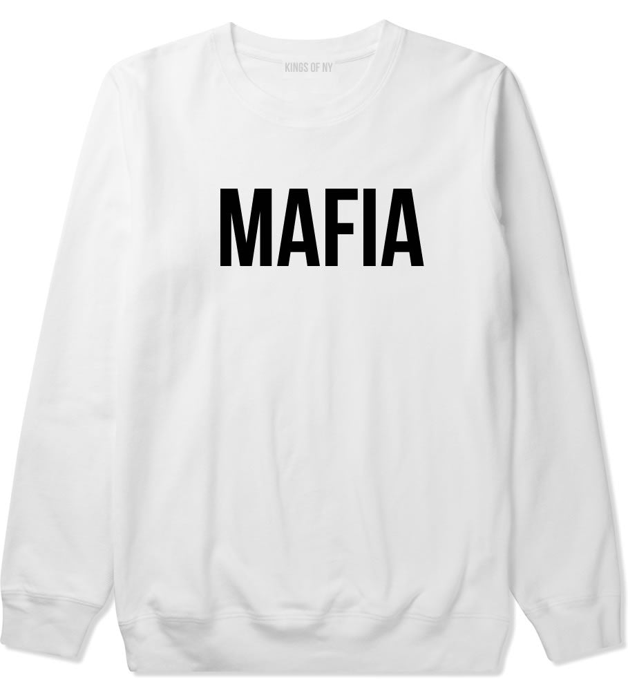 Mafia Junior Italian Mob  Crewneck Sweatshirt in White By Kings Of NY
