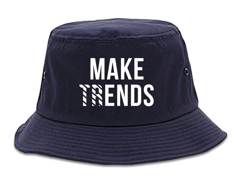 Make Trends Make Ends Bucket Hat in Blue by Kings Of NY