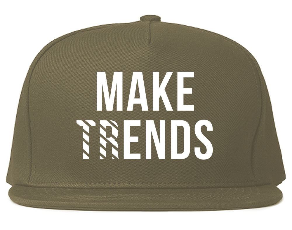 Make Trends Make Ends Snapback Hat in Grey by Kings Of NY