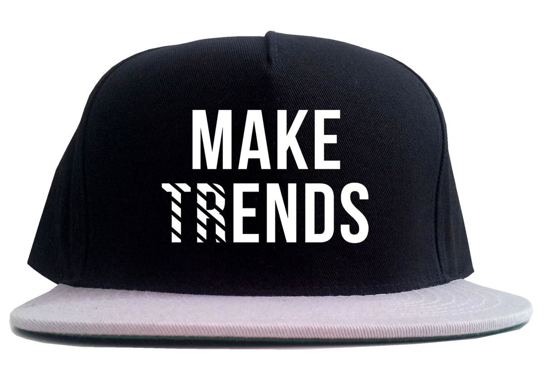 Make Trends Make Ends 2 Tone Snapback Hat in Black and Grey by Kings Of NY