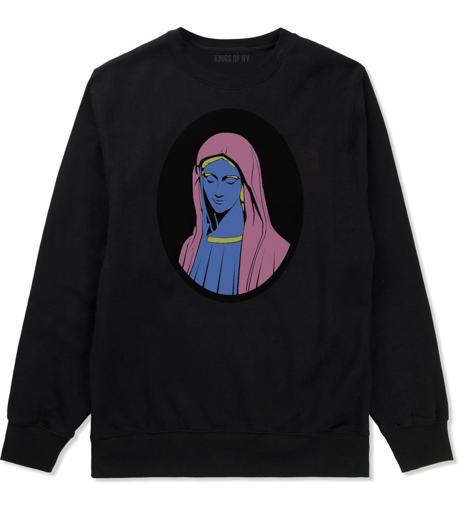 Mary Mother Of Jesus Pink Crewneck Sweatshirt