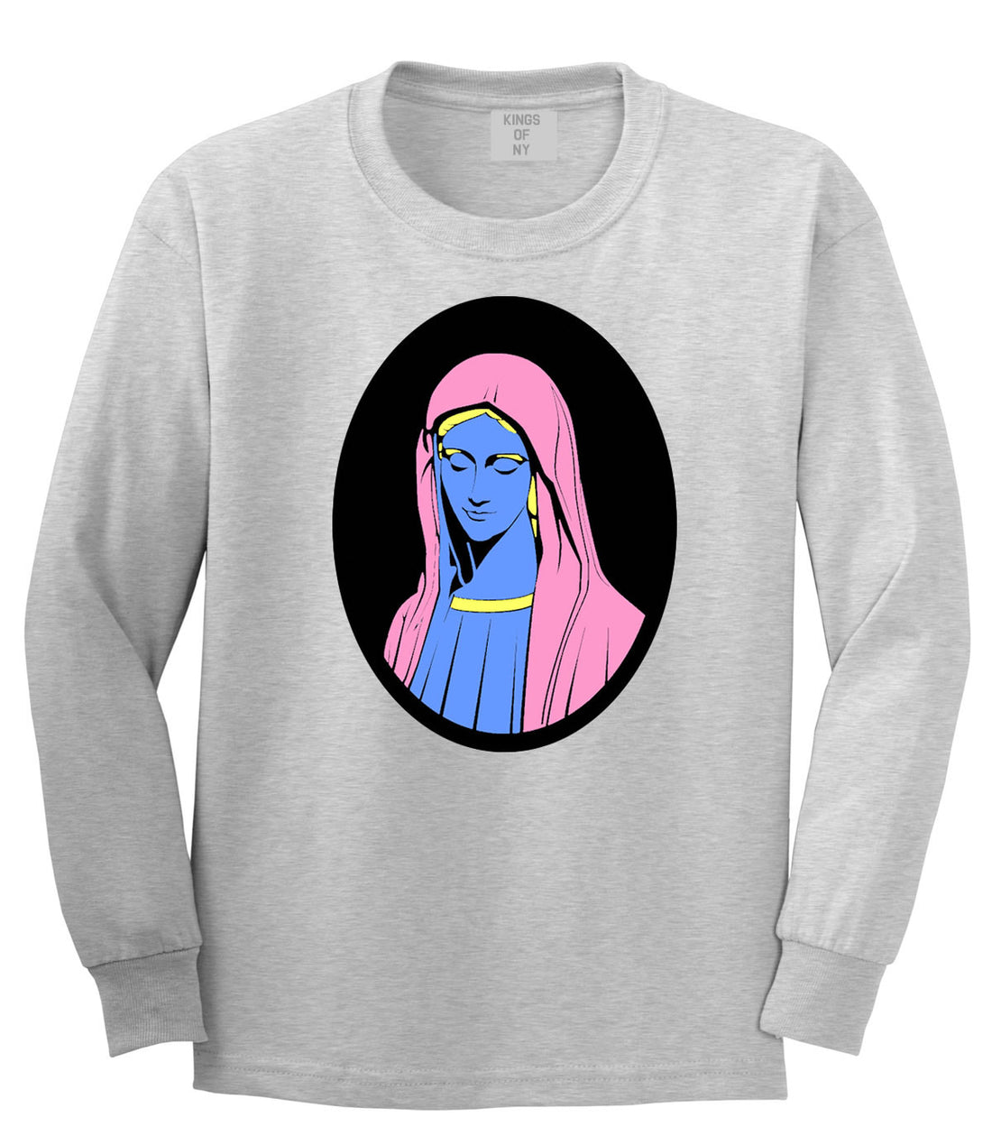 Mary Mother Of Jesus Pink Long Sleeve T-Shirt