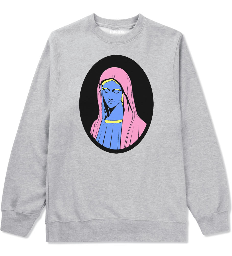 Mary Mother Of Jesus Pink Crewneck Sweatshirt