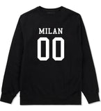 Milan Team 00 Jersey Crewneck Sweatshirt in Black By Kings Of NY