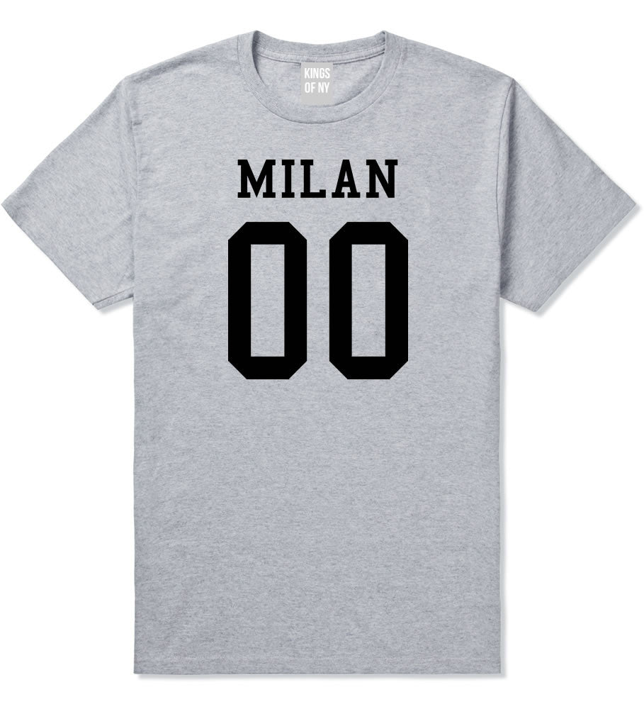 Milan Team 00 Jersey T-Shirt in Grey By Kings Of NY