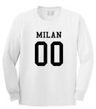 Milan Team 00 Jersey Long Sleeve T-Shirt in White By Kings Of NY