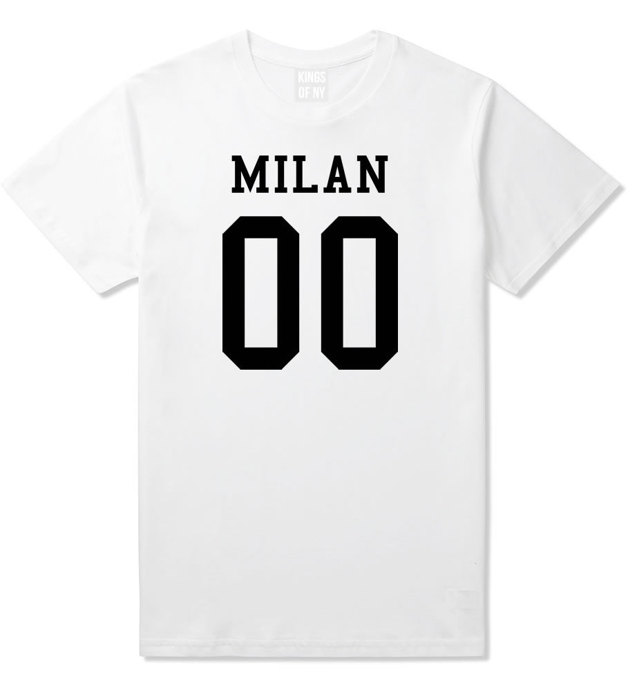 Milan Team 00 Jersey Boys Kids T-Shirt in White By Kings Of NY