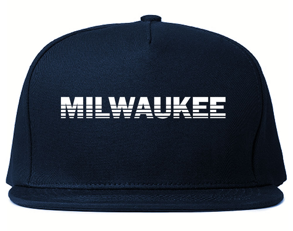 Milwaukee Wisconsin State City College Mens Snapback Hat Navy Blue