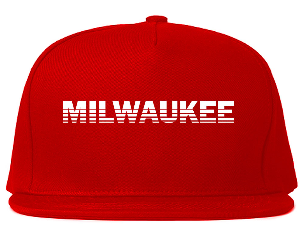 Milwaukee Wisconsin State City College Mens Snapback Hat Red