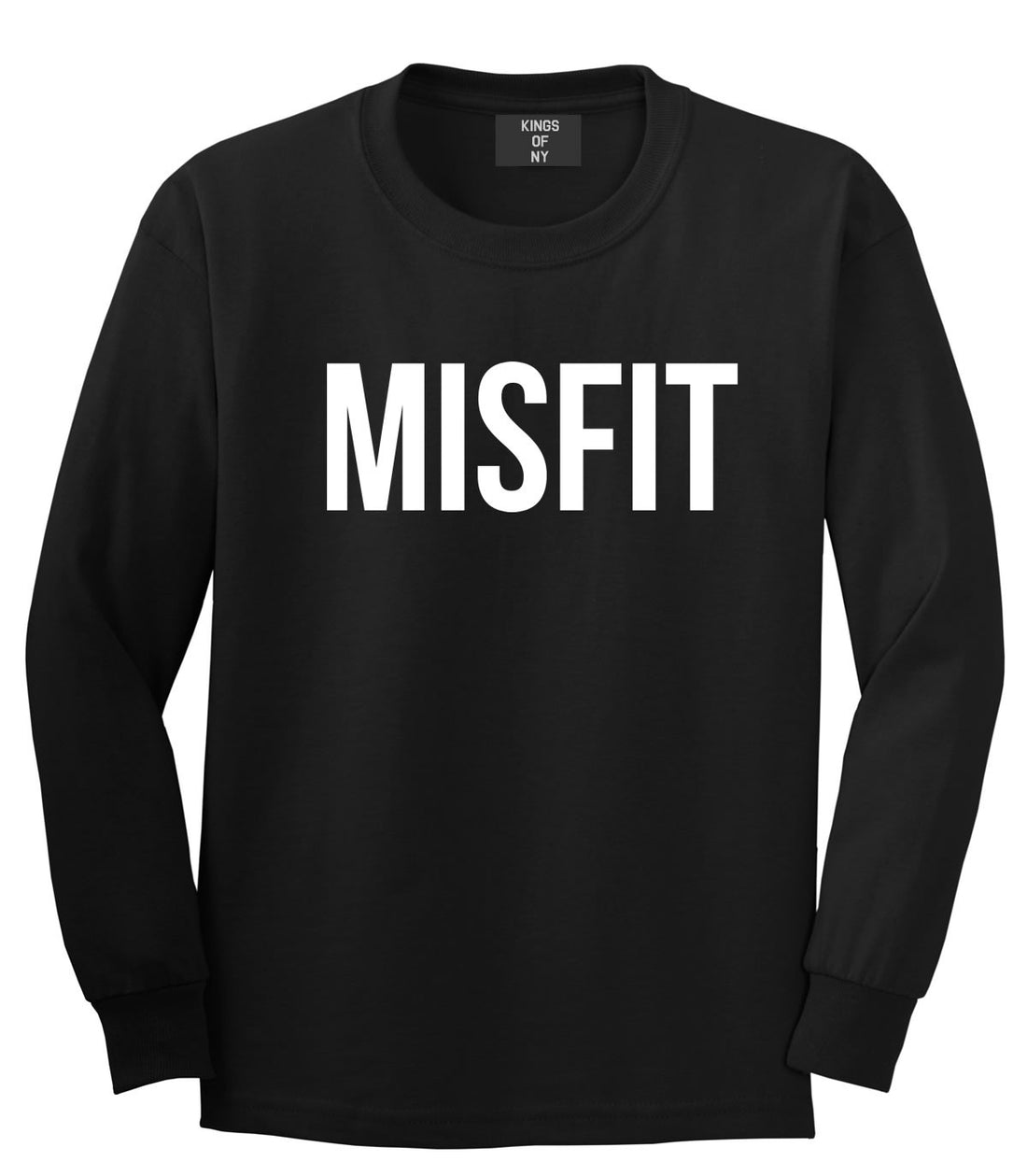 Kings Of NY Misfit Long Sleeve T-Shirt in Black