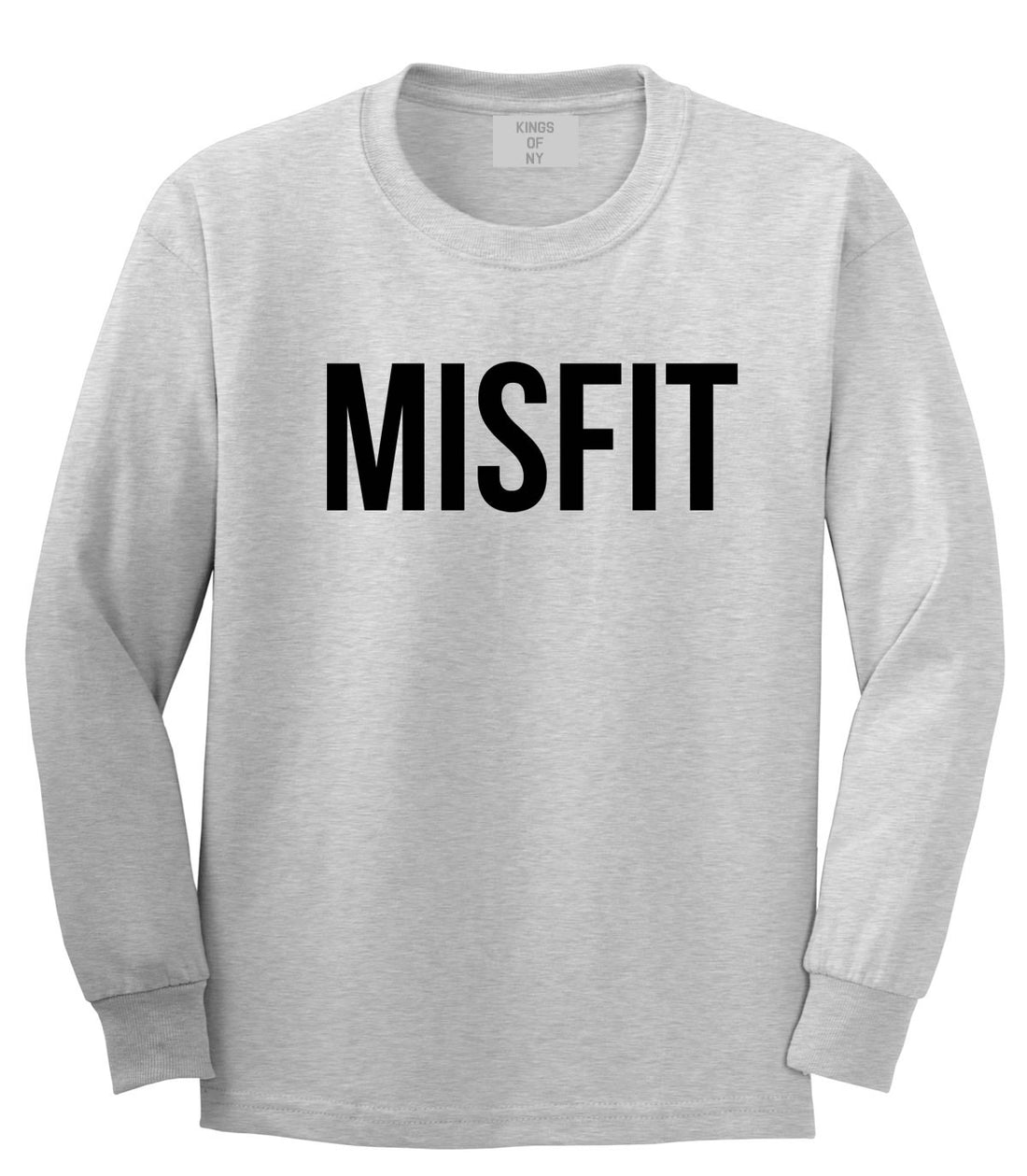Kings Of NY Misfit Long Sleeve T-Shirt in Grey