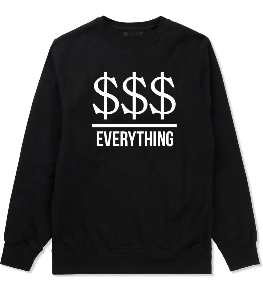 Kings Of NY Money Over Everything Crewneck Sweatshirt in Black