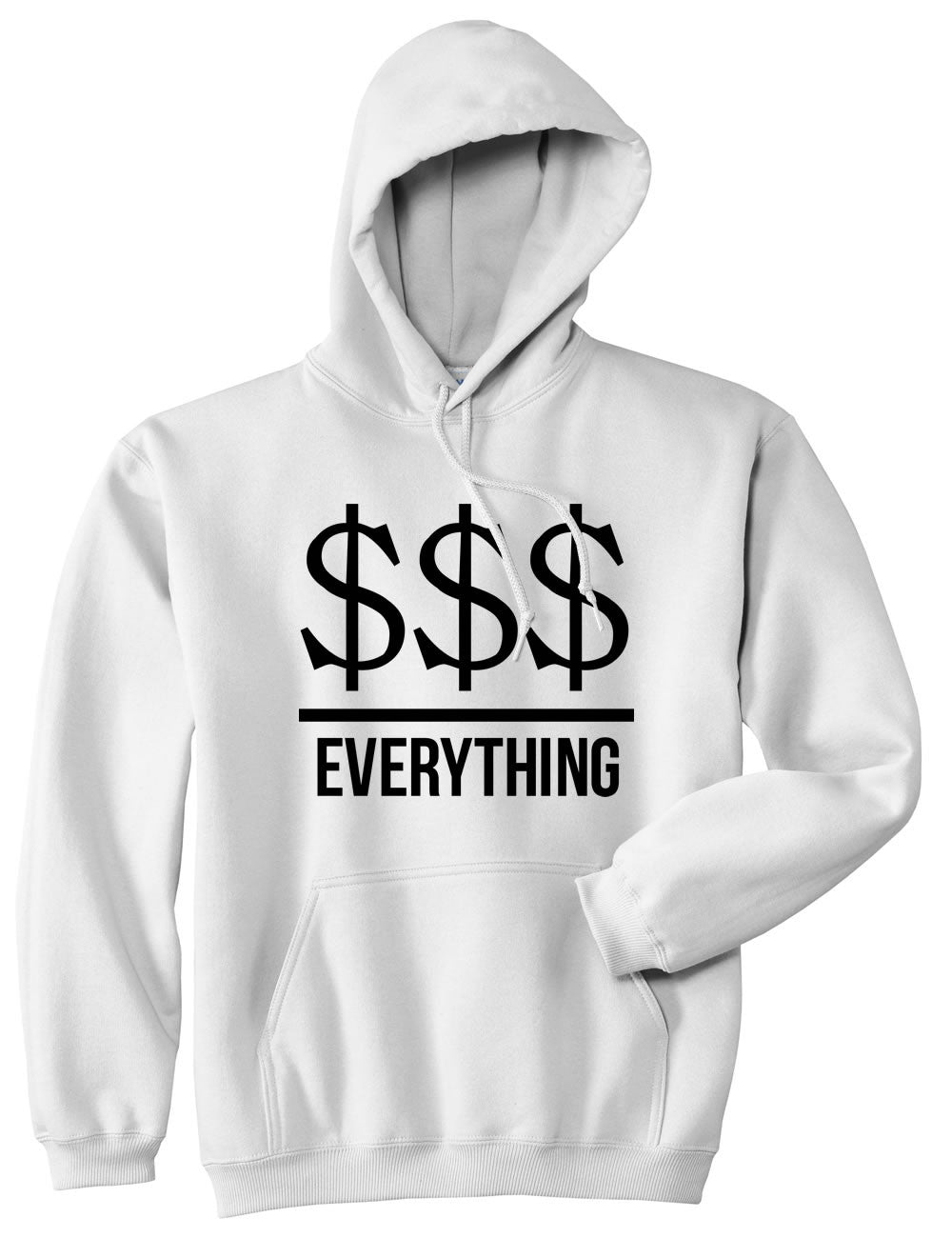 Kings Of NY Money Over Everything Pullover Hoodie Hoody in White