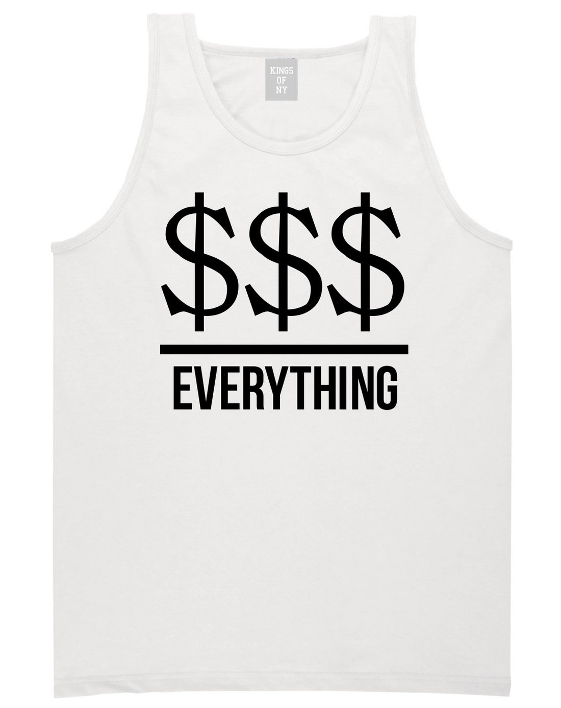 Kings Of NY Money Over Everything Tank Top in White