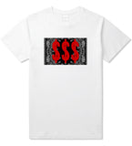 Money Bandana Gang T-Shirt in White By Kings Of NY