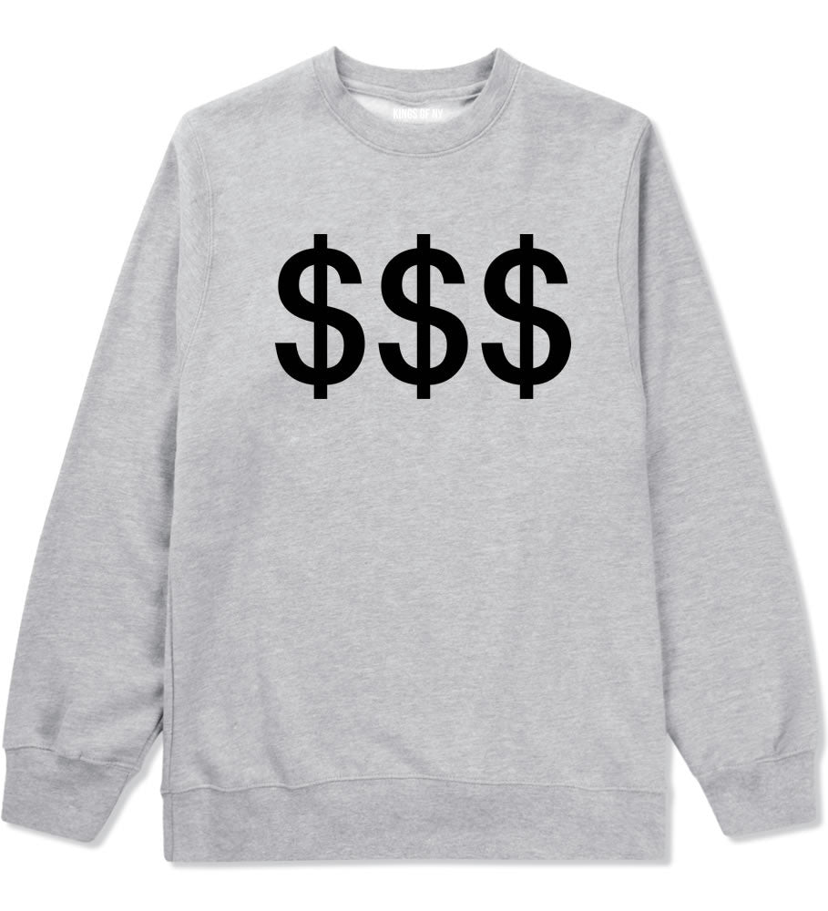 Kings Of NY Money Signs Crewneck Sweatshirt in Grey