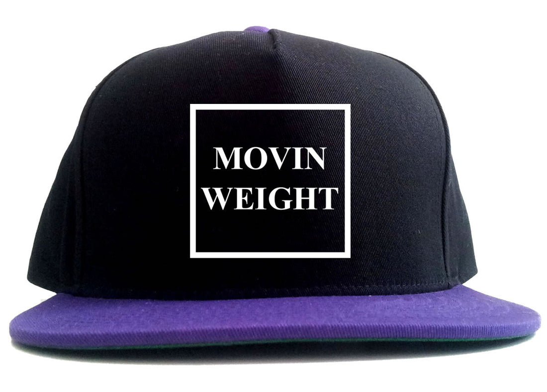 Movin Weight Hustler 2 Tone Snapback Hat in Black and Purple by Kings Of NY