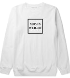 Movin Weight Hustler Crewneck Sweatshirt in White by Kings Of NY