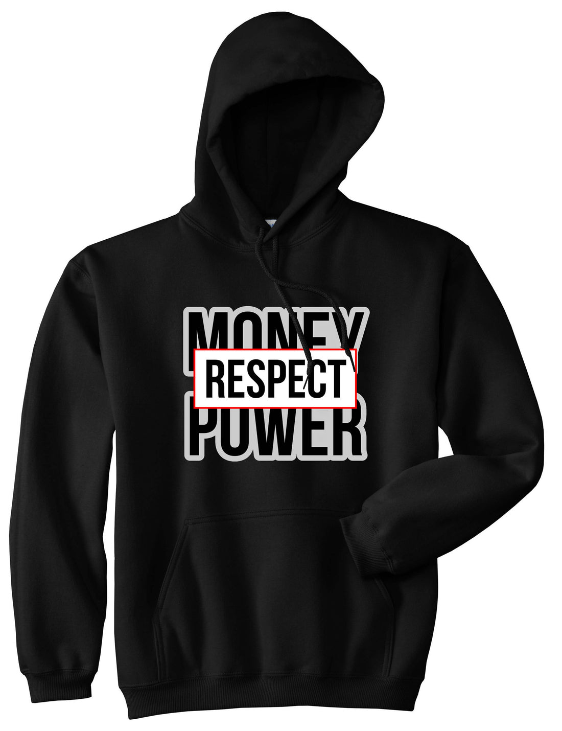 Money Power Respect Pullover Hoodie in Black By Kings Of NY