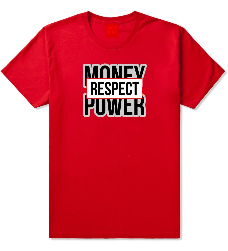Money Power Respect T-Shirt in Red By Kings Of NY
