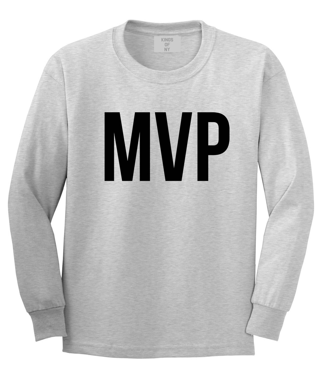 Kings Of NY MVP Most Valuable Player Long Sleeve T-Shirt in Grey