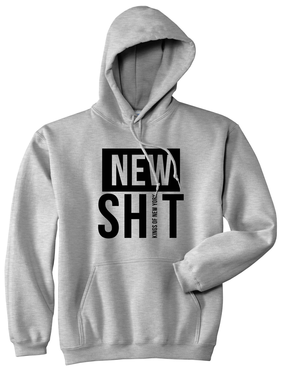 New Shit Pullover Hoodie Hoody in Grey by Kings Of NY