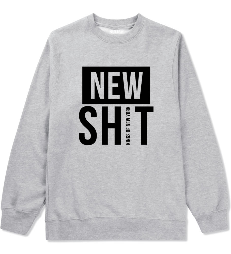 New Shit Crewneck Sweatshirt in Grey by Kings Of NY