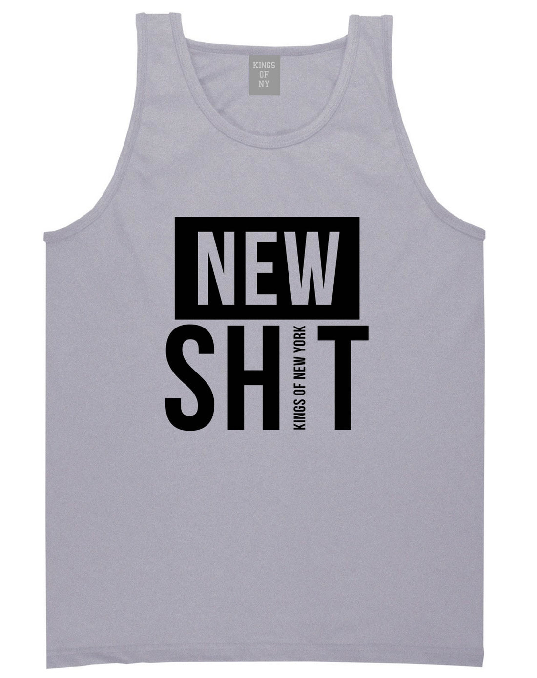 New Shit Tank Top in Grey by Kings Of NY