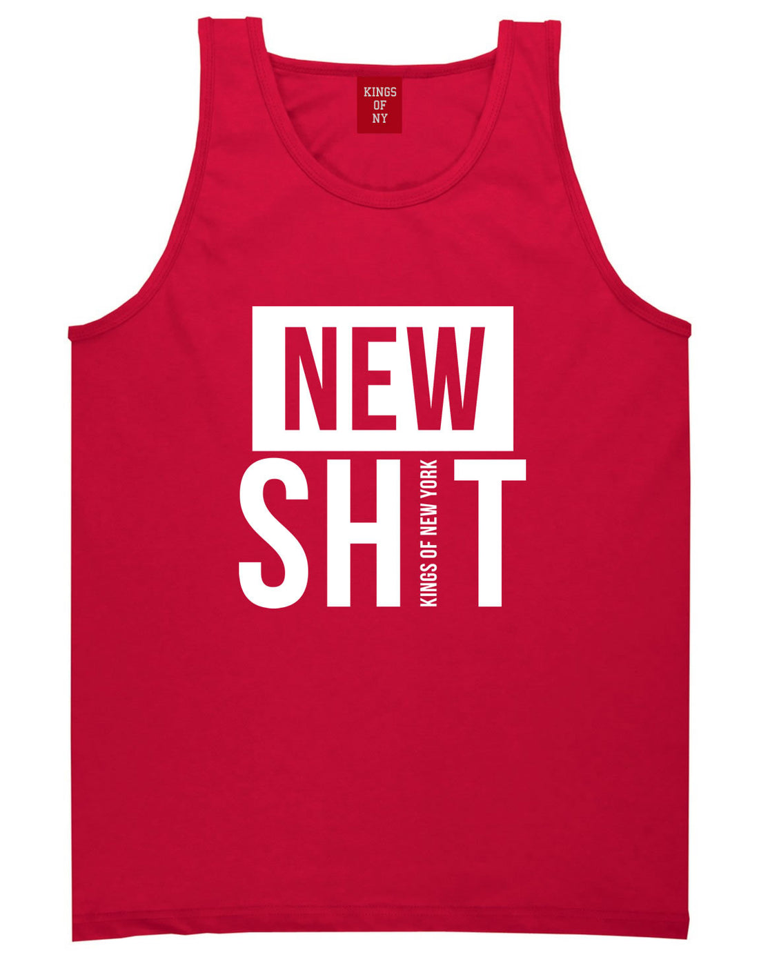 New Shit Tank Top in Red by Kings Of NY