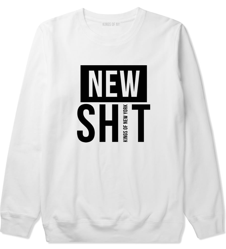 New Shit Crewneck Sweatshirt in White by Kings Of NY