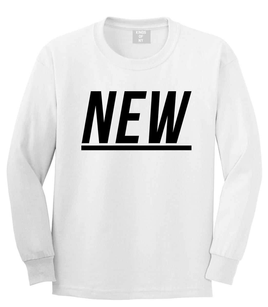 New Long Sleeve T-Shirt in White by Kings Of NY