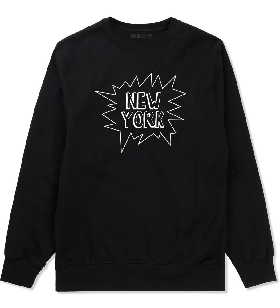 Kings Of NY New York Bubble Quote Crewneck Sweatshirt in Black