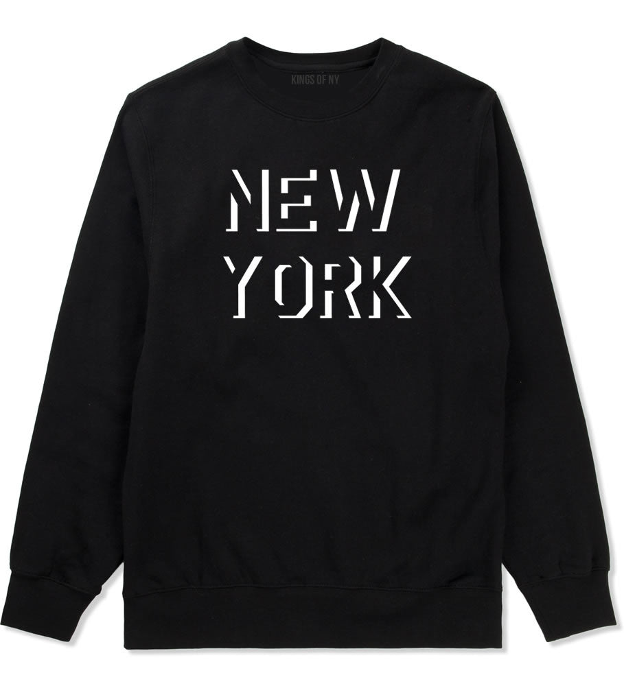 New York Shadow Logo Crewneck Sweatshirt in Black