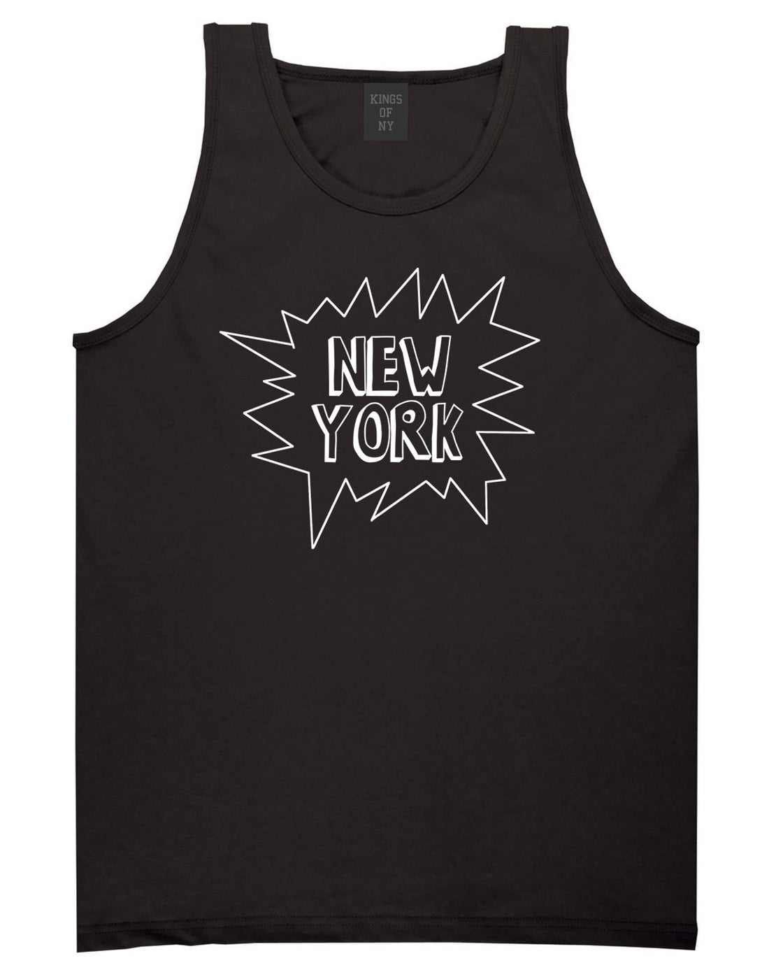 Kings Of NY New York Bubble Quote Tank Top in Black