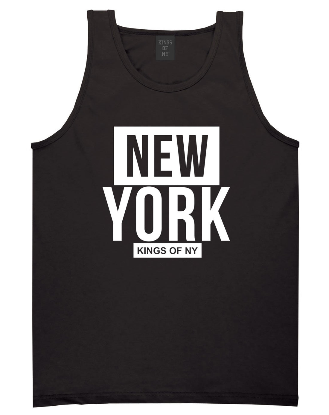New York Block Box Tank Top in Black by Kings Of NY