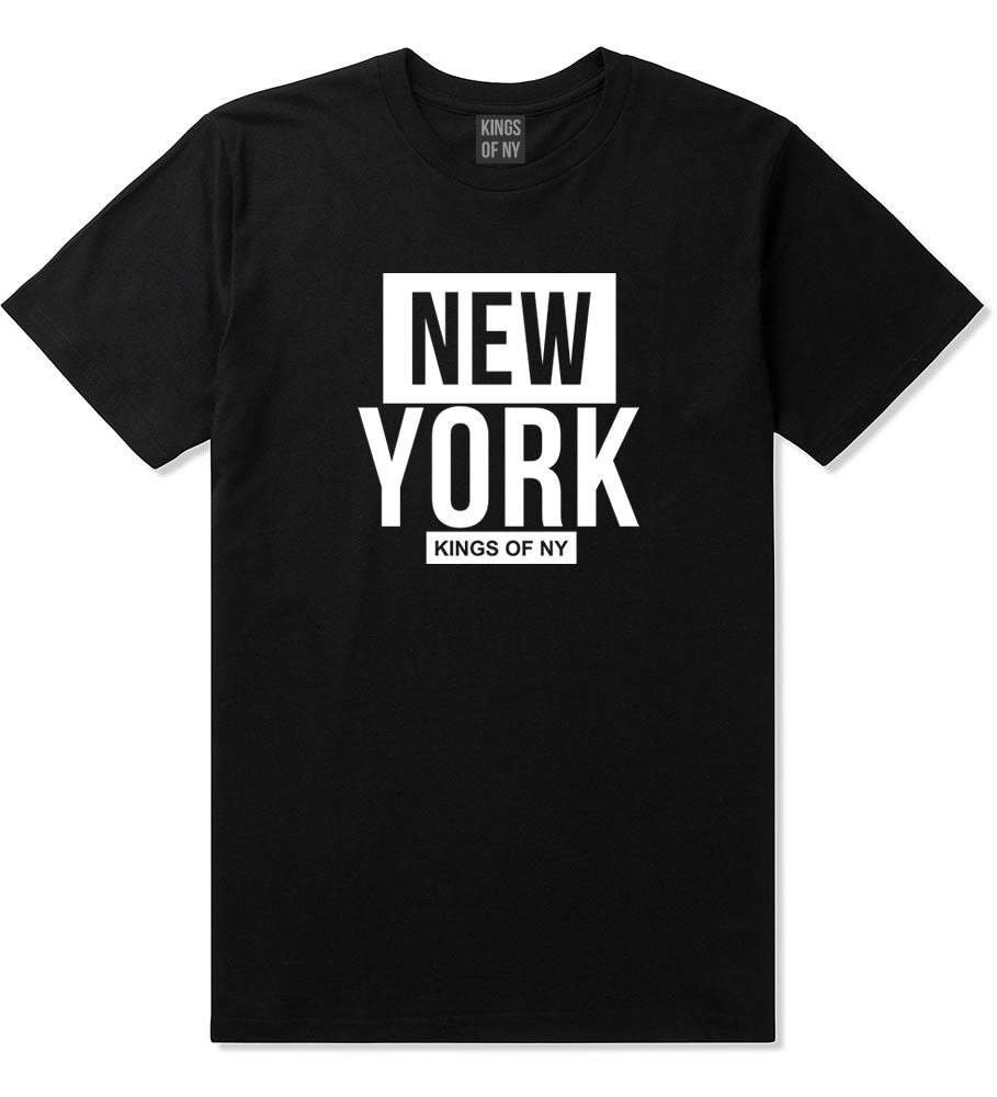 New York Block Box T-Shirt in Black by Kings Of NY