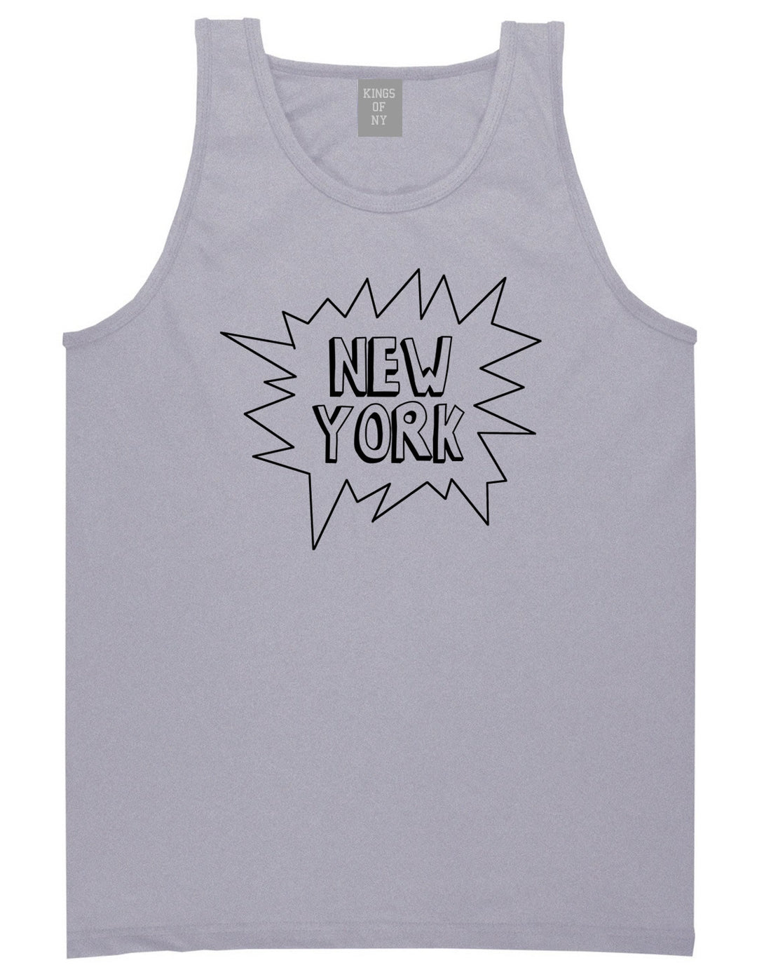 Kings Of NY New York Bubble Quote Tank Top in Grey