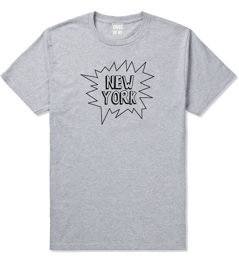 Kings Of NY New York Bubble Quote T-Shirt in Grey