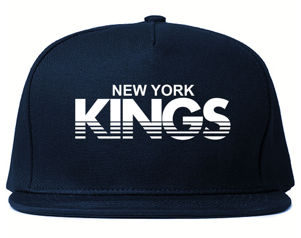 New York Kings Racing Style Snapback Hat in Blue by Kings Of NY