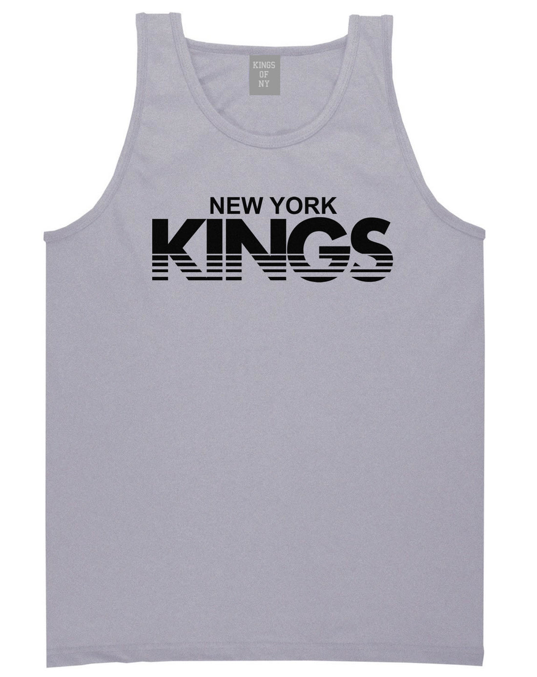 New York Kings Racing Style Tank Top in Grey by Kings Of NY