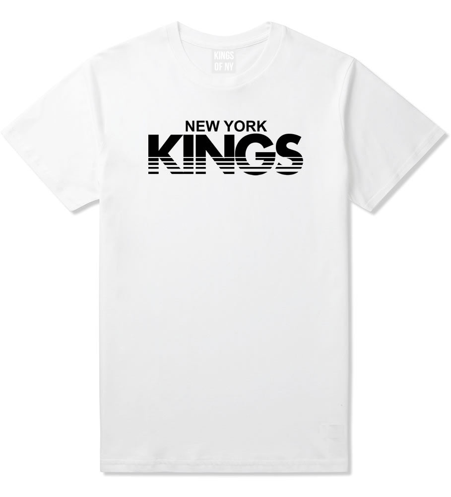 New York Kings Racing Style T-Shirt in White by Kings Of NY