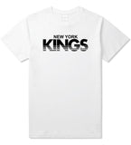 New York Kings Racing Style Boys Kids T-Shirt in White by Kings Of NY
