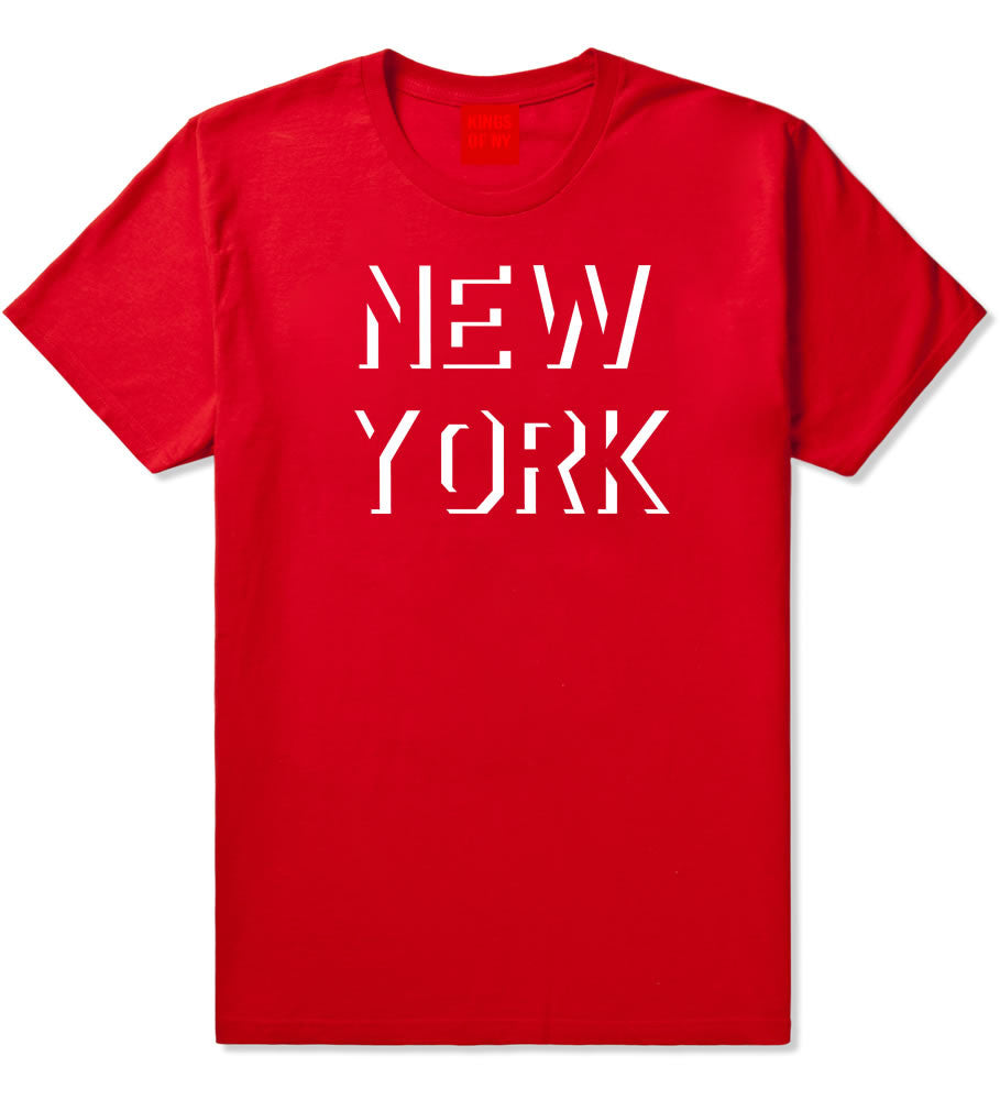 New York Shadow Logo T-Shirt in Red