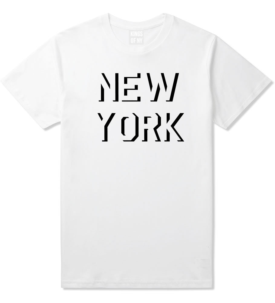 New York Shadow Logo T-Shirt in White