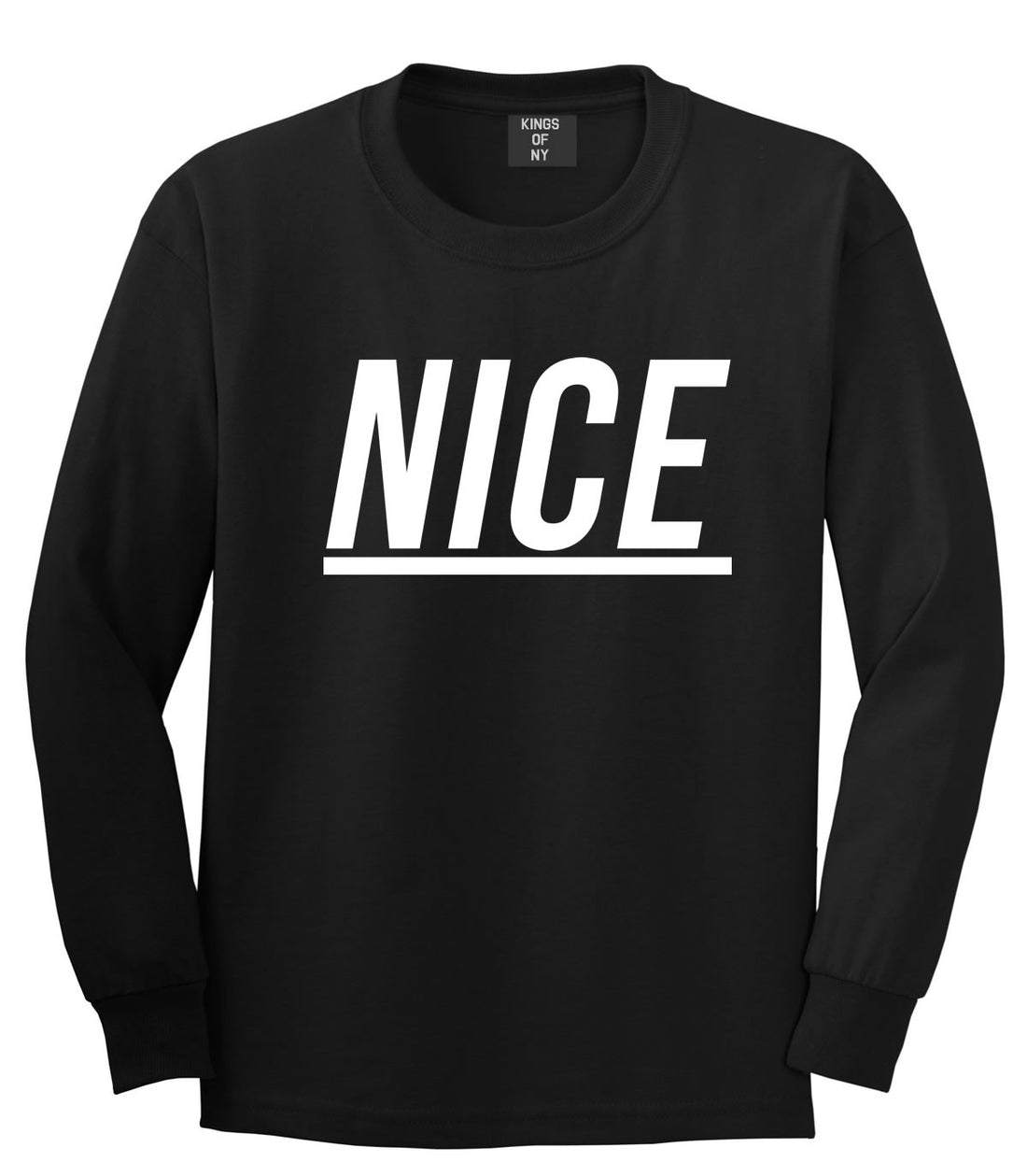 Nice Long Sleeve T-Shirt in Black by Kings Of NY