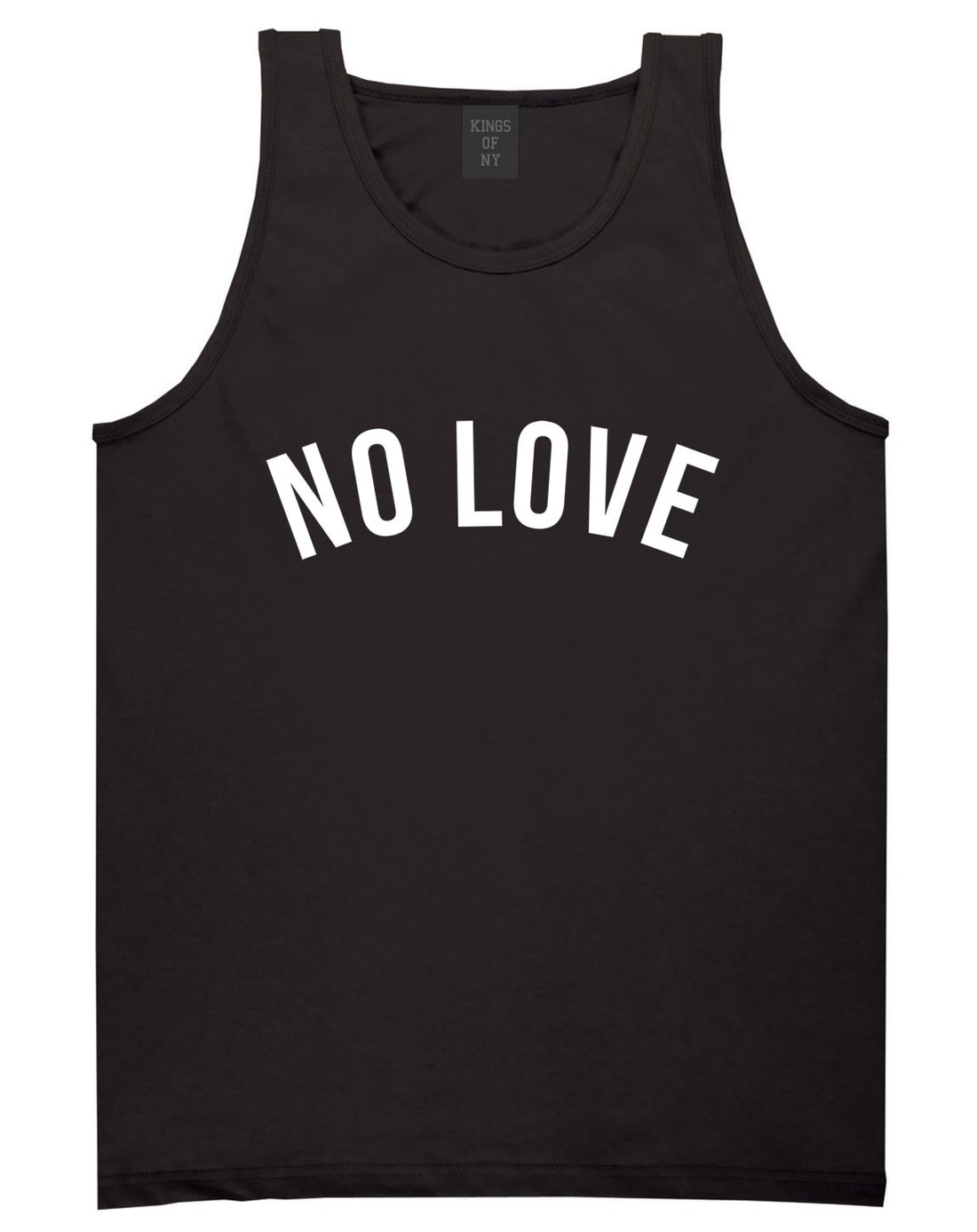 No Love Tank Top in Black by Kings Of NY
