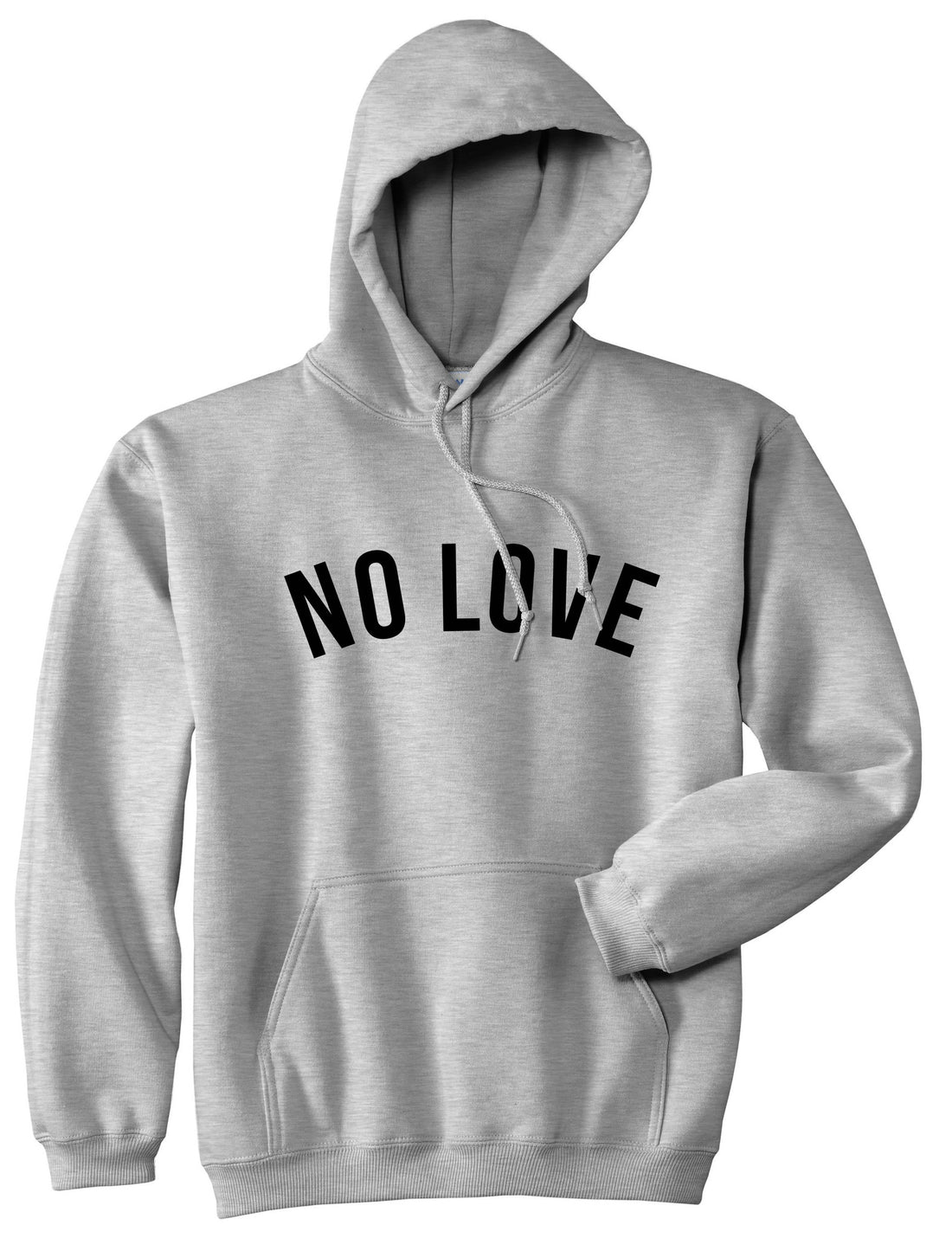 No Love Pullover Hoodie Hoody in Grey by Kings Of NY