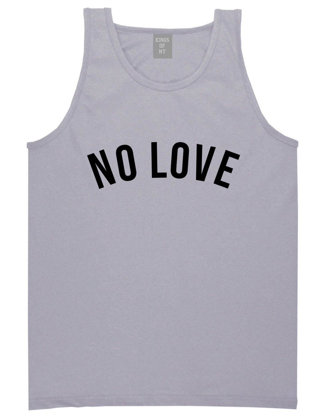 No Love Tank Top in Grey by Kings Of NY