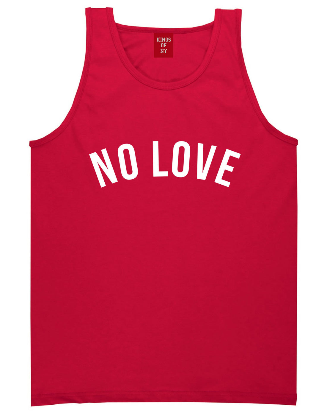 No Love Tank Top in Red by Kings Of NY