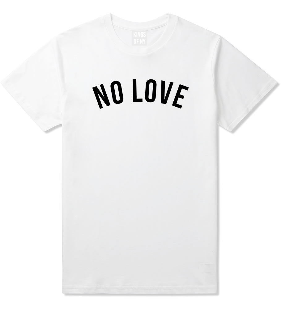 No Love T-Shirt in White by Kings Of NY